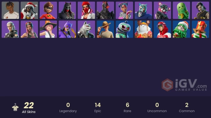 22 skins [All Platforms] Santa Dogg | Slayer Juice WRLD | Knight Conqueror | Valentina | Sparkle Diva | 300 VB | Instant Delivery