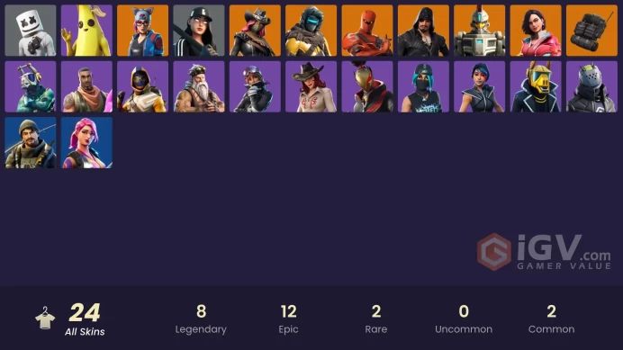 24 skins [All Platforms] Calamity | Peely | Sentinel | Lynx | Zenith | Blackheart | Rox | Hybrid | Catalyst | 400 VB | Instant Delivery