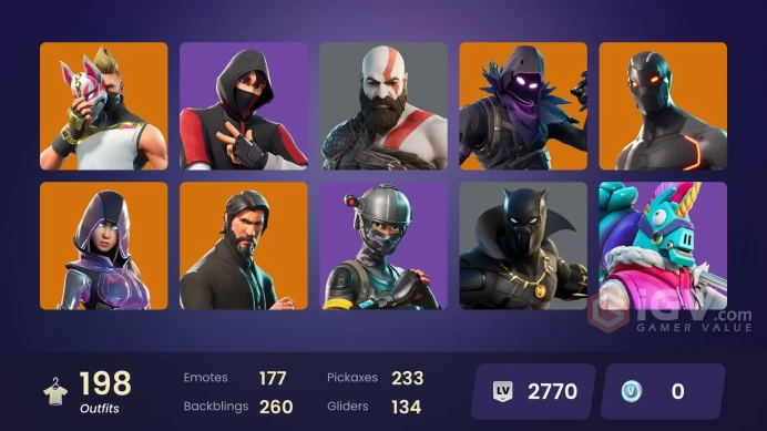 Full Access - [NINTENDO/PC] 196 skins | IKONIK , The Reaper , Glow , Kratos , Elite Agent , Blue Team Leader , OG STW