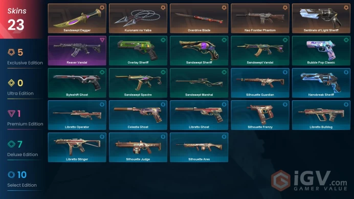 EU / 23 LUX SKINS (Reaver Vandal+Neo Frontier Phantom) + 3 KNIVES (Kuronami no Yaiba) / MAIL (FULL ACCESS)