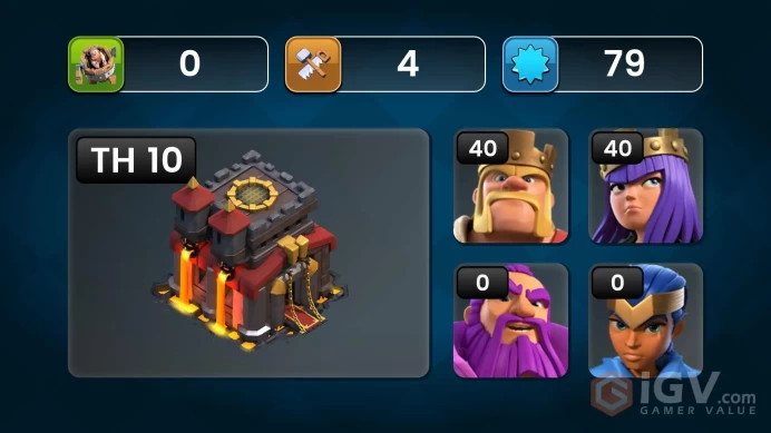 ◼️TH10 FULLY MAXED ◼️LEVEL 79 ◼️BK40 AQ40 MP20 ◼️MAGIC ITEMS ◼️HERO SKINS ◼️READY FOR WAR | C3461
