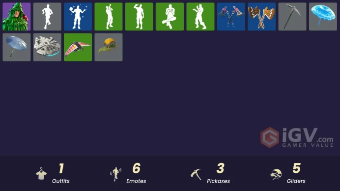 [PSN/XBOX/PC] 1 skins | Lt. Evergreen | Back Board | Re-gifter | 2020 Kickflip | Clawz Retro | Basecamp Bag | Shortbread Slicers