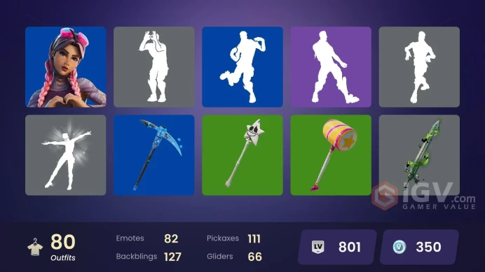 | PC | 80 SKINS | Reboot Man | Die With A Smile Bruno | Daigo | Trailblazer Tai | Gwenpool | Emma Frost | Santa Dogg | 350 VBUCKS | Fuai5 |