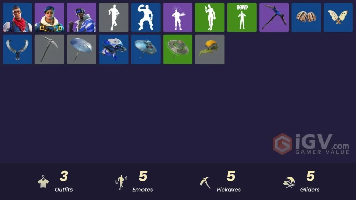 | PC/PSN | 3 SKINS | Royale Bomber | Blue Striker | Prodigy | 100 VBUCKS | FlJK0 |