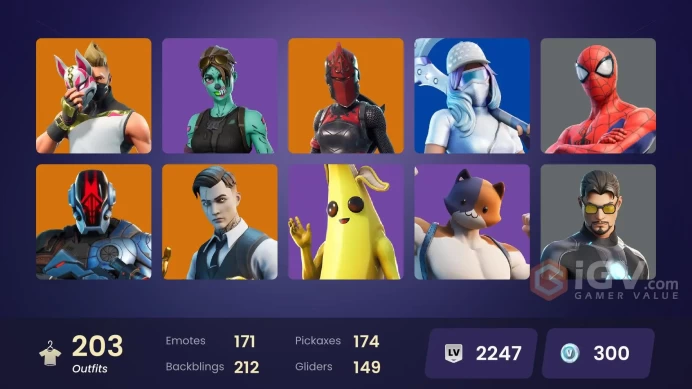 [PC/PSN/XBOX] FA / 201 SKINS / GOLD MIDAS / LEVIATHAN AXE / GOLD BRUTUS / CLOUD STRIKER / POINT PATROLLER / OG STW /