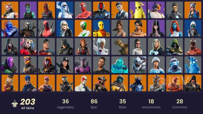 [PC/PSN/XBOX] FA / 201 SKINS / GOLD MIDAS / LEVIATHAN AXE / GOLD BRUTUS / CLOUD STRIKER / POINT PATROLLER / OG STW /