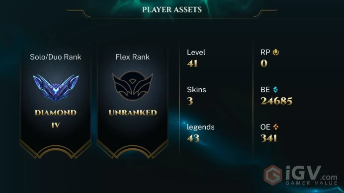 [EUW] S2026 - Diamond 4 - 68 Winrate - +30/-10 LP Gain - 24K Be - Honor 5 - Safe - Instant Delivery