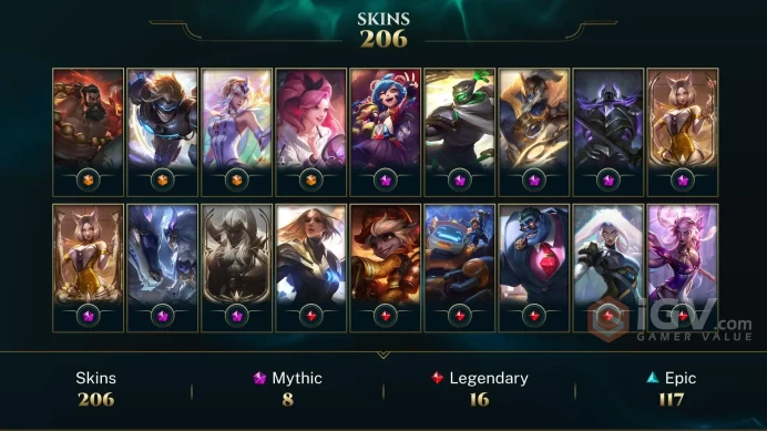 EUW / SILVER 2(60LP) - 172 Champ - 206 Perfect Skins(4 Ultimate,8 Mythic, 16 Legendary, 117 Epic) - HONOR 3 - S8 ACC - FULL ACCES -CHEAP