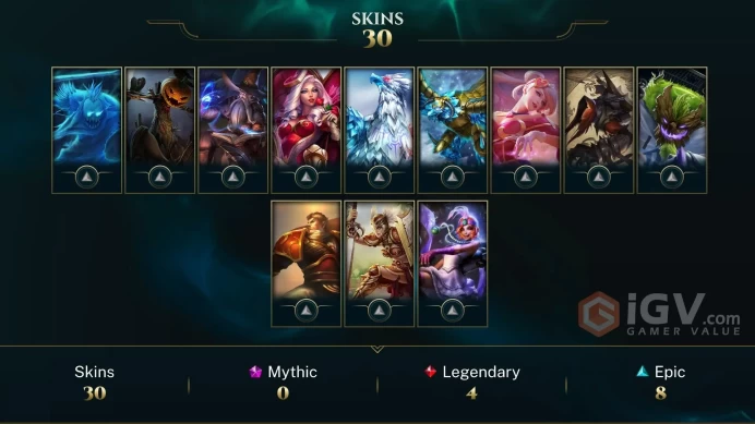 EUW / BRONZE 4 %0WR - 83 Champ - 30 Perfect Skins(4 Legendary, 8 Epic) - 50K BE - HONOR 3 - S7 ACC - FULL ACCES -CHEAP