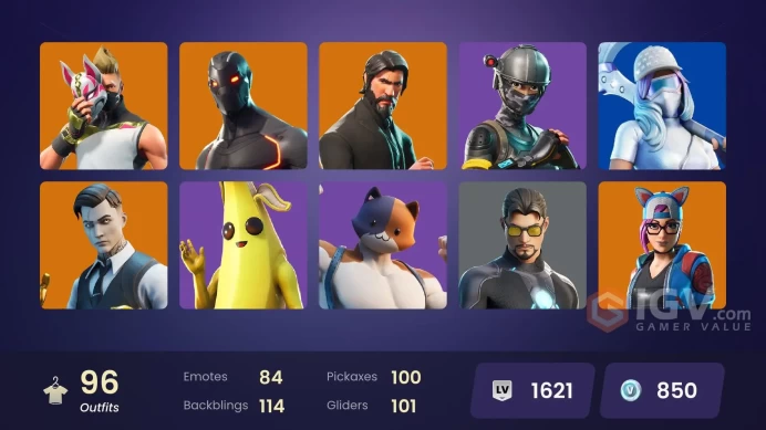 The Reaper, Elite Agent, Take the L, Mako, Midas Gold, Drift Stage 5 | 96 Skins [Full Access] Psn,Xbox,PC
