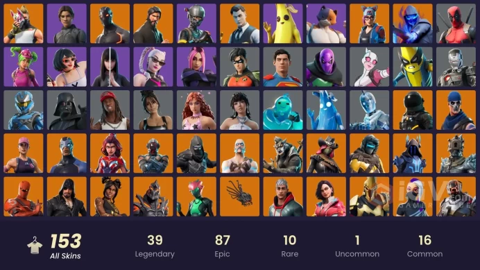 [PC] 153 skins | OG STW | The Reaper | Elite Agent | Sentinel | Kymera | Ruin | Ragnarok | Zenith | Malik | Gear Specialist Maya | 300 VB