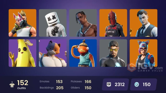 FA / 150 SKINS / TRAVIS SCOTT / ASTRO JACK / GOLD MEOWSCLES / GOLD MIDAS / OG STW