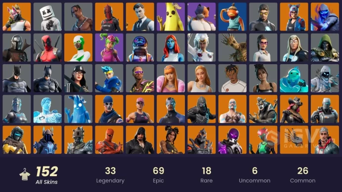 FA / 150 SKINS / TRAVIS SCOTT / ASTRO JACK / GOLD MEOWSCLES / GOLD MIDAS / OG STW