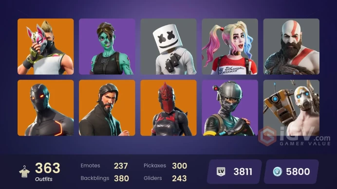 FA / 360 SKINS / THE REAPER / LEVIATHAN AXE / GOLD KRATOS / GOLD MEOWSCLES / GOLD TNTINA /