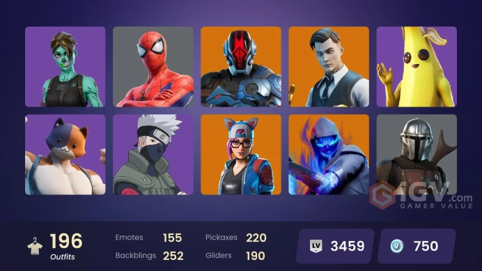 (PC PSN XBOX) 196 skins | Blue Team Leader | Gold Midas | Gold Brutus | Naruto Uzumaki | Cloud Striker | Point Patroller | Sentinel | Spire Assa