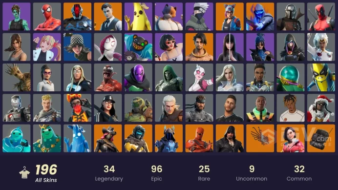 (PC PSN XBOX) 196 skins | Blue Team Leader | Gold Midas | Gold Brutus | Naruto Uzumaki | Cloud Striker | Point Patroller | Sentinel | Spire Assa