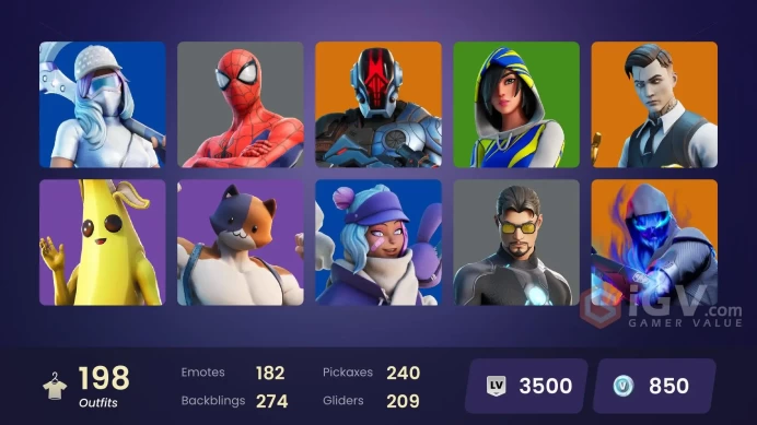 (PC PSN XBOX) 198 skins | OG STW | Subzero Cryptic | Sultura | FNCS 3:1 Champion | Fixer | Kymera | Ruin | The Foundation | Malik | Gear Special