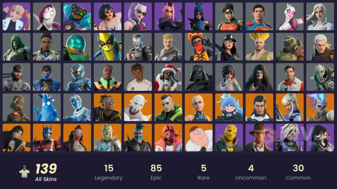 [Code 9996] [PC] 139 skins | Twyn | The Ageless | Malik | Omegarok | Kado Thorne | Valeria | Nezumi | Snap | Era | Renzo the Destroyer | Optimus