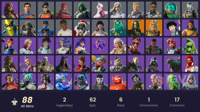 Fortnite Account [PC] 88 skins | Zeus | Hades | Poseidon | War Machine | Gwenpool | Captain Jones | Doom | Shuri | Wastelander Magneto | Emma Fr