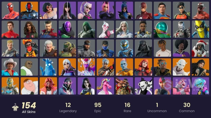 Fortnite Account [PC] 154 skins | The Foundation | Malik | Era | The Origin | Ronin | Snap | The Cube Queen | The Imagined | Peter Griffin | Tor