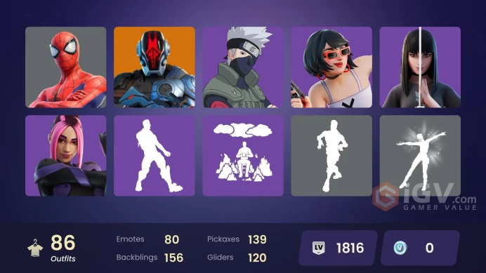 Fortnite Account [PC] 86 skins | Renzo the Destroyer | The Origin | Kymera | The Cube Queen | The Foundation | The Imagined | Mizuki | Era | Joe