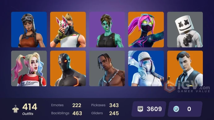[PC/PSN/XBOX] 414 skins | Deluxe STW | Travis Scott |Point It Out| Verve | Candy Axe | Chun-Li | Lara Croft | Harley Quinn