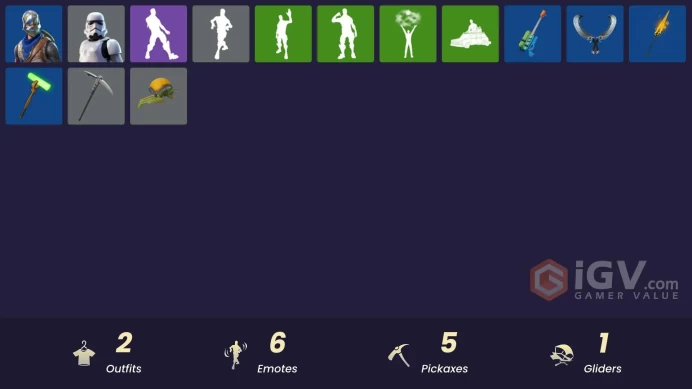 | PC | 2 SKINS | Imperial Stormtrooper | Blue Squire | 150 VBUCKS | Fy0j3 |