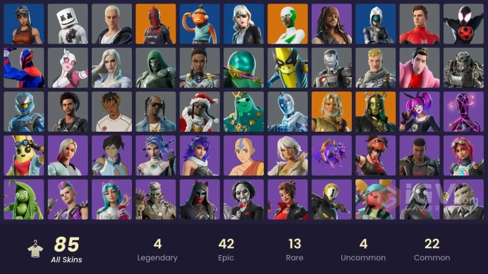 | PC/PSN/XBOX | 85 SKINS | Zeus | Backlash | Hades | Red Knight | Vanguard Zadie | Yuki Yubari | Gwenpool | Mysterio | 600 VBUCKS | FxmA1 |