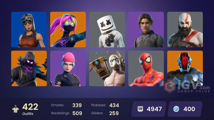 [PC/XBOX/NIN] 422 skins | Wildcat | Gold Kratos | Renegade Raider | Naruto Uzumaki | Shady Doggo | Championship Aura | Spire Assassin 