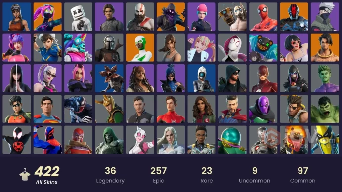 [PC/XBOX/NIN] 422 skins | Wildcat | Gold Kratos | Renegade Raider | Naruto Uzumaki | Shady Doggo | Championship Aura | Spire Assassin 