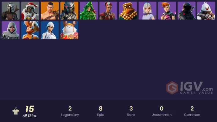 15 skins [All Platforms] Take The Elf | Menace | Predator | Mandalorian | Santa Dogg | Kondor | Mancake | 350 VB | Instant Delivery