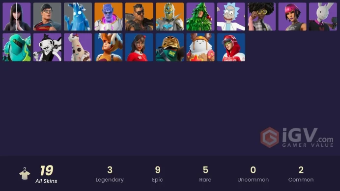 19 skins [All Platforms] Kymera | Spectra Knight | Joey | Polar Peely | Clark Kent | Toona Fish | 50 VB | Instant Delivery