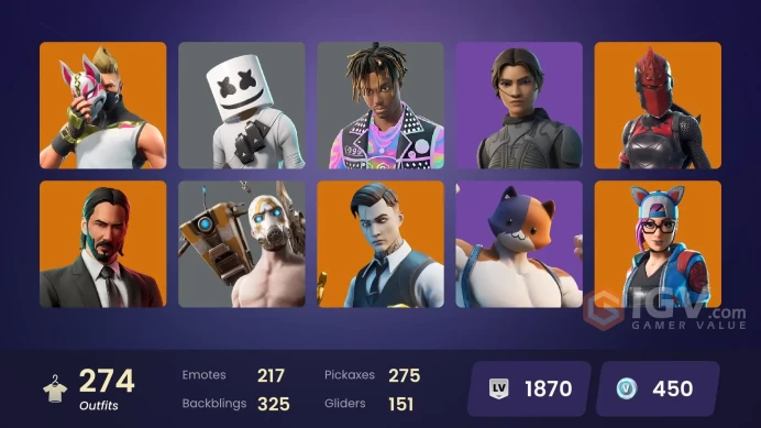 [ALL PLATFORMS]-274 Skin-275.000 Pickaxe-300.000 V-BUCKS SPEND-FULL ACCESS-BEST SELLER-