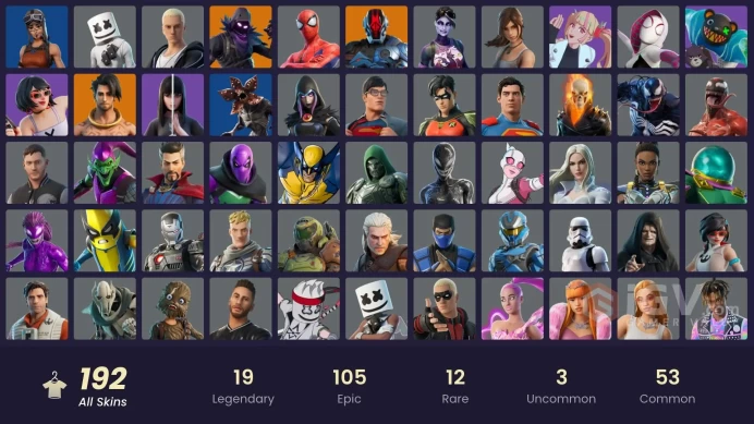 [ALL PLATFORMS]-192 Skin-Renegade Raider-Demogorgon-Gaara-Itachi Uchiha-FULL ACCESS-BEST SELLER-