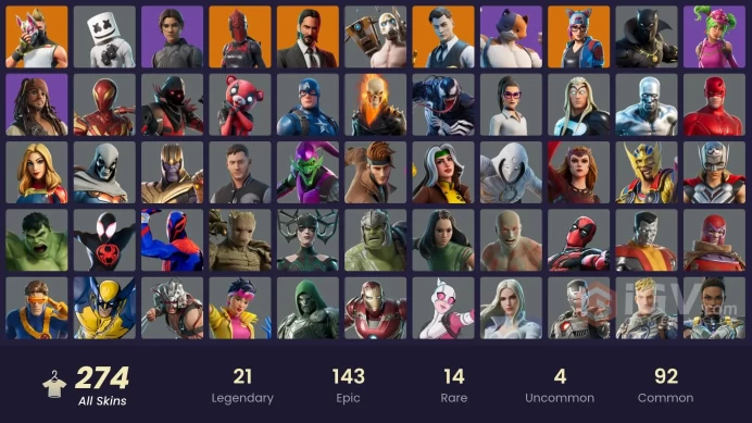 [ALL PLATFORMS]-274 Skin-275.000 Pickaxe-300.000 V-BUCKS SPEND-FULL ACCESS-BEST SELLER-