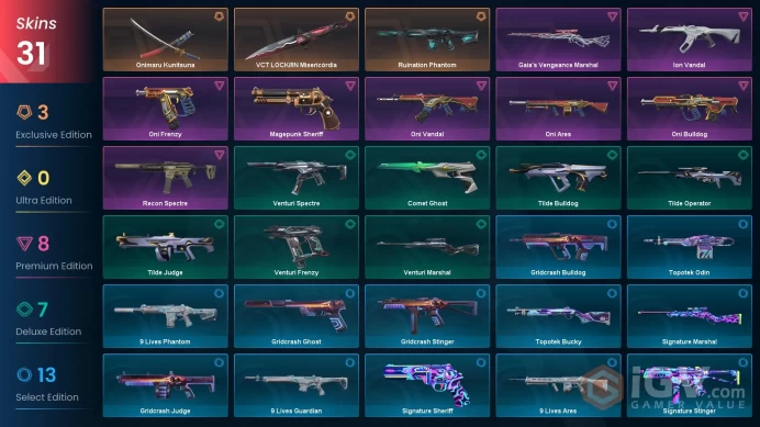 EU | VCT LOCK//IN Misericórdia, Onimaru Kunitsuna, Ion Vandal, Oni Vandal, Ruination Phantom, Recon Spectre, Gaia's Vengeance Marshal