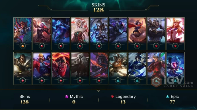 [LAN] - League of Legends | SKINS [133] | Champions [131] | LVL [344] | Full access + mail |