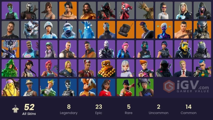 | PC | 52 SKINS | Galaxy Scout | Raz | Carbide | Spire Assassin | Predator | Menace | Mandalorian | Catalyst | Fade | Thor | 50 VBUCKS | FyaOE |