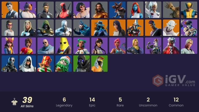 | PC/PSN/XBOX | 39 SKINS | Gear Specialist Maya | Midas | Snap | Deadpool | Fade | Eternal Knight | Deadeye | TNTina | 400 VBUCKS | FyeBw |