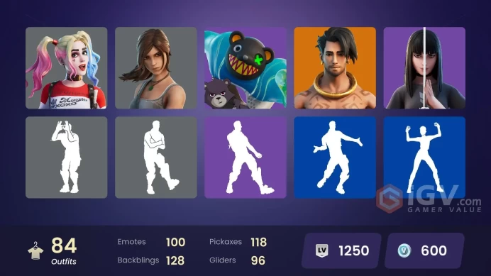 | PC/PSN/XBOX | 84 SKINS | Spire Assassin | Renzo the Destroyer | Kado Thorne | Paradigm (Reality-659) | Kymera | Ronin | 600 VBUCKS | Fz5fv |