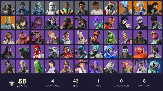 | PC/PSN/XBOX | 55 SKINS | Renzo the Destroyer | Mizuki | Era | Spectra Knight | Dupli-Kate | Joss | T-60 Power Armor | 450 VBUCKS | FySVr |