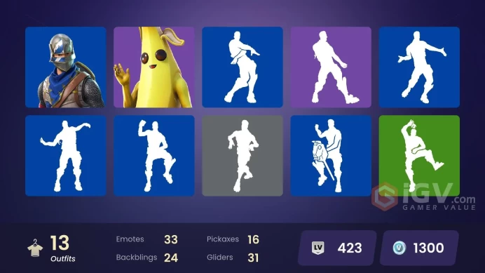 | PC/PSN | 13 SKINS | Hybrid | Blackheart | Warpaint | Rose Team Leader | Carbide | Battlehawk | Teknique | Sidewinder | 1300 VBUCKS | FysT0 |