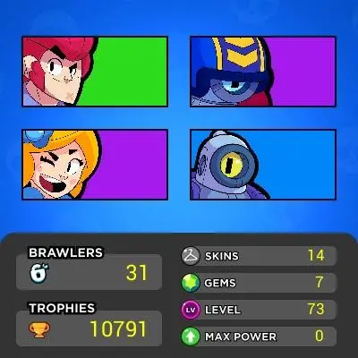 [Code A205] Level 73 + Th12 / 10k Trophy + 14 Skins / Very Cheap