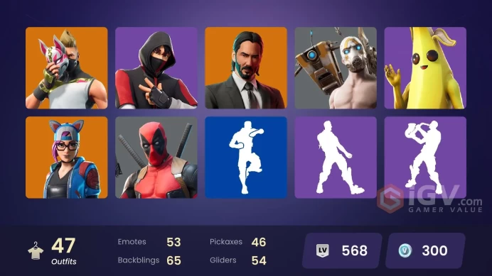 FA - [PC/PSN] 47 skins | IKONIK | The Prisoner | Sentinel | John Wick | Gear Specialist Maya | Drift | Calamity | Hybrid | Zenith | Take The Elf