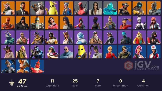 FA - [PC/PSN] 47 skins | IKONIK | The Prisoner | Sentinel | John Wick | Gear Specialist Maya | Drift | Calamity | Hybrid | Zenith | Take The Elf