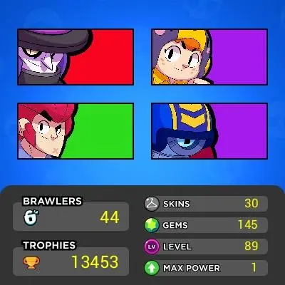 [Code A212] Level 89 / 13k Trophy + 30 Skins / Very Cheap