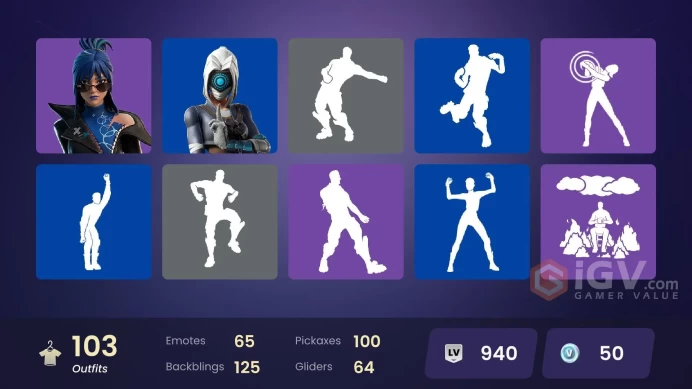 Fortnite Account [PC] 103 skins | Renzo the Destroyer | Valeria | The Ageless | Era | Omegarok | Spectra Knight | Peter Griffin | Nezumi | Mizuk