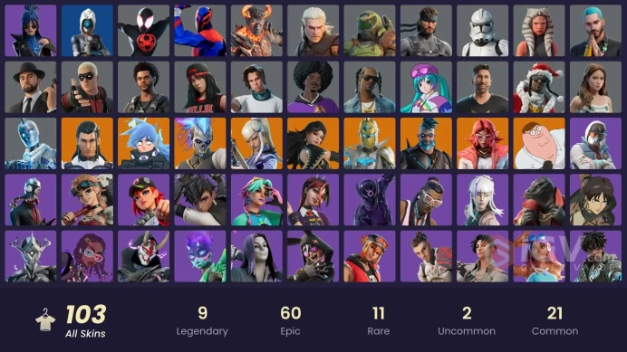 Fortnite Account [PC] 103 skins | Renzo the Destroyer | Valeria | The Ageless | Era | Omegarok | Spectra Knight | Peter Griffin | Nezumi | Mizuk