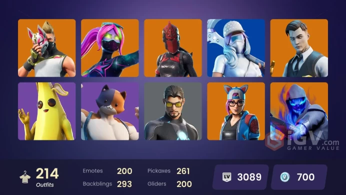 PC/PSN/Xbox/Nintendo 214 skins Leviathan Axe | Gold Midas | Gold Brutus | Snake Eyes | Pitch Patroller | Menace | Sentinel | Gear Specialist May