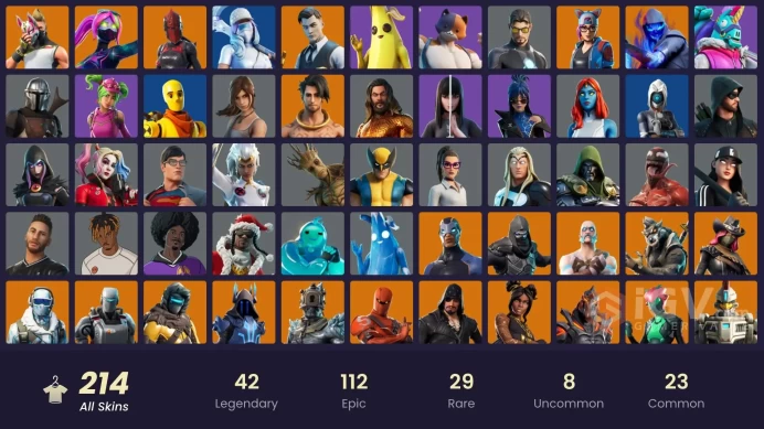 PC/PSN/Xbox/Nintendo 214 skins Leviathan Axe | Gold Midas | Gold Brutus | Snake Eyes | Pitch Patroller | Menace | Sentinel | Gear Specialist May